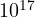 10^{17}